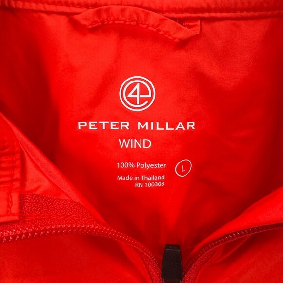 Peter Millar Masters Collection Red Windbreaker Jacket Mens Size Large - Picture 4 of 7